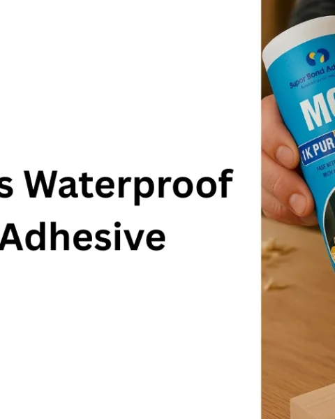 Superbond's 1K PUR Adhesive being applied, waterproof, durable adhesive.