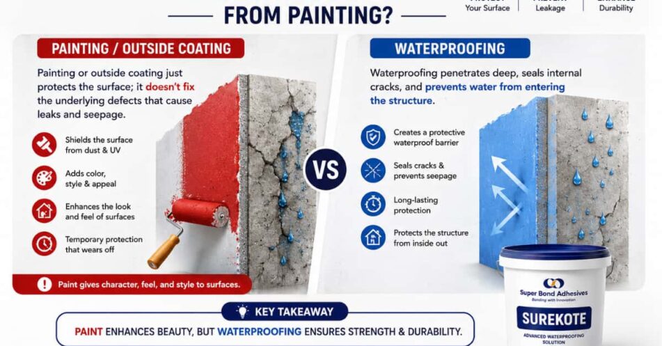 painting and waterproofing adhesive