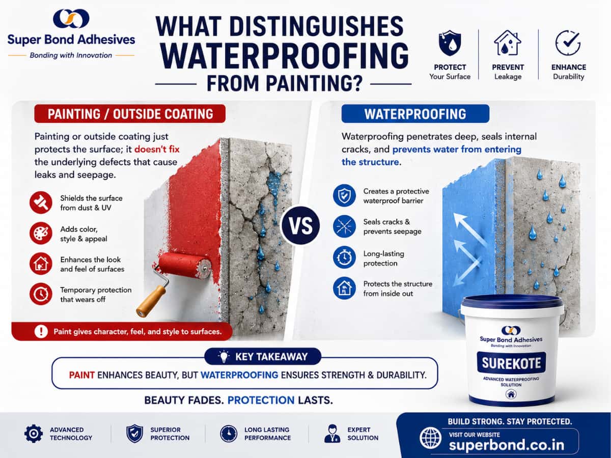 painting and waterproofing adhesive